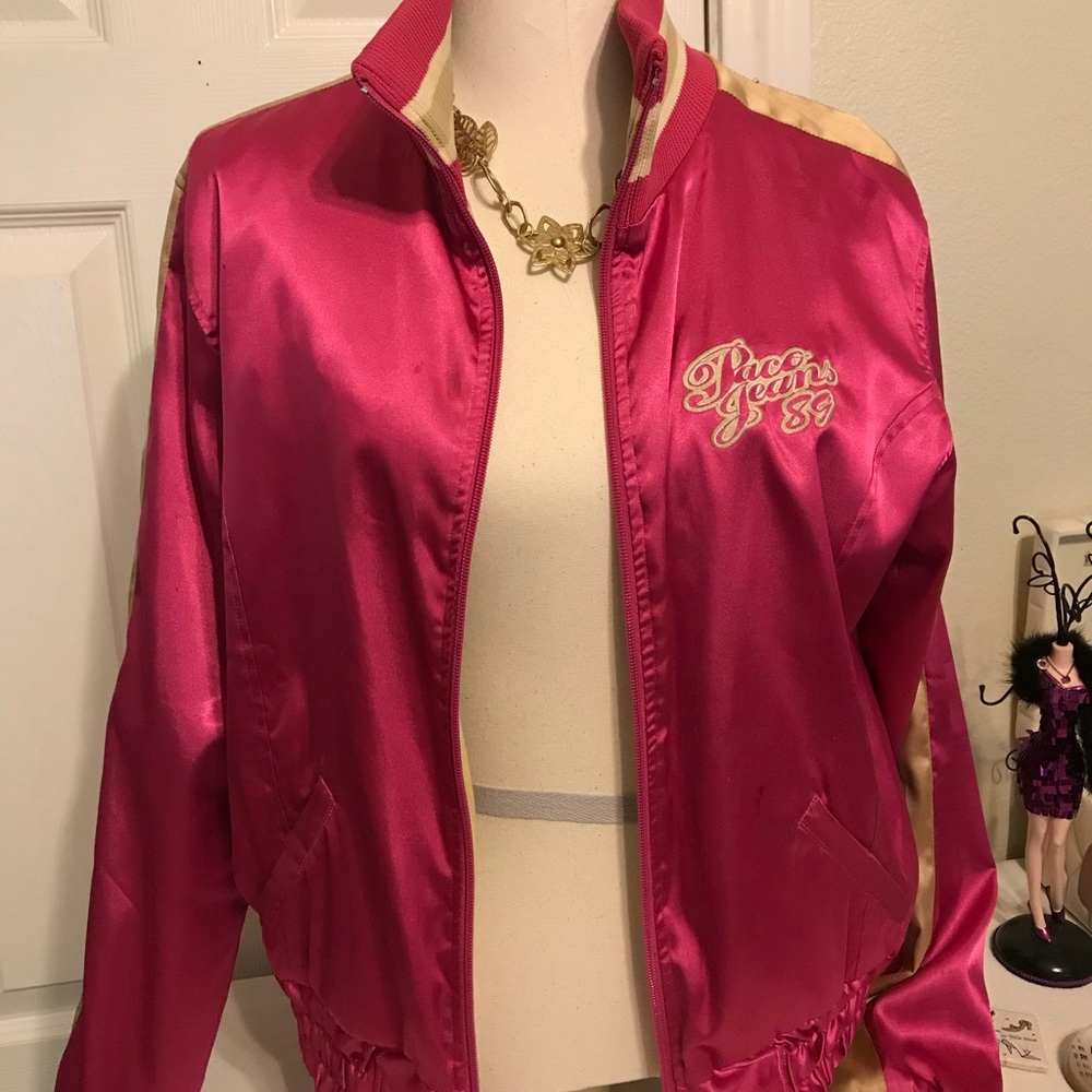 Paco Jeans Vintage Satin Reversible Bomber Jacket